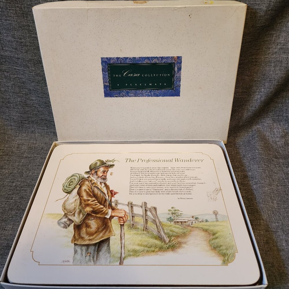 The Casa Collection Swagman Set of 6 Corked Back Placemats